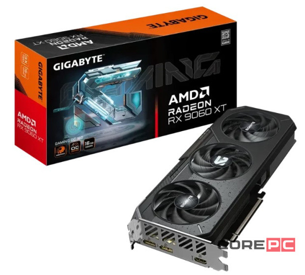 Видеокарта Gigabyte (GV-R9060XTGAMING OC-16GD) Radeon RX 9060 XT 16GB GAMING OC