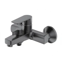 Смеситель для ванны Haiba HB60719-3, рычажное управление, цвет оружейная сталь