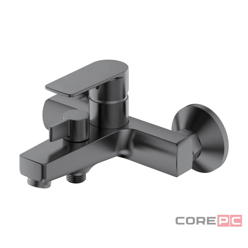 Смеситель для ванны Haiba HB60719-3, рычажное управление, цвет оружейная сталь