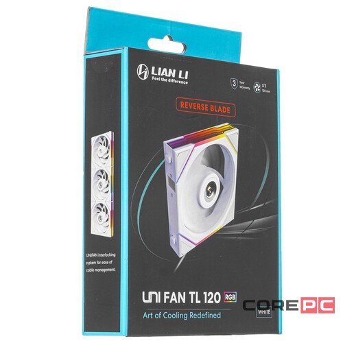 Вентилятор для корпуса Lian Li UNI FAN TL LED 120 Reverse ARGB White (G99.12RTL1W.R0)