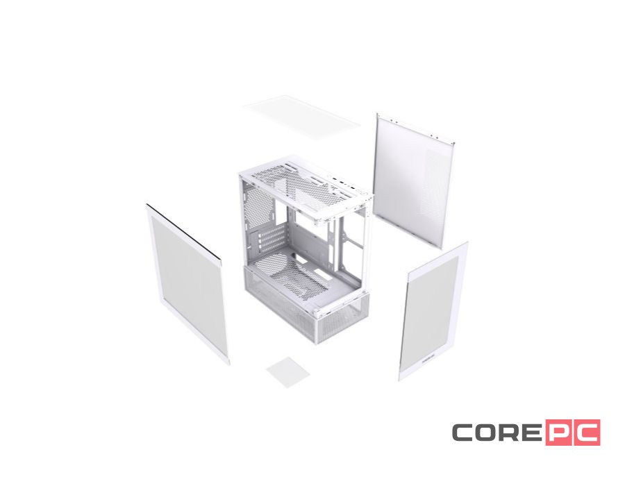 Компьютерный корпус Powercase Vision Micro M2 TG White (CVMWM2-L0)