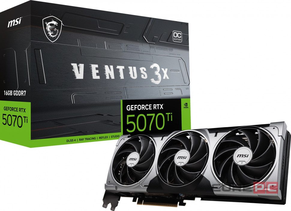 Видеокарта MSI (G507T-16V3C) GeForce RTX 5070 Ti 16G VENTUS 3X OC