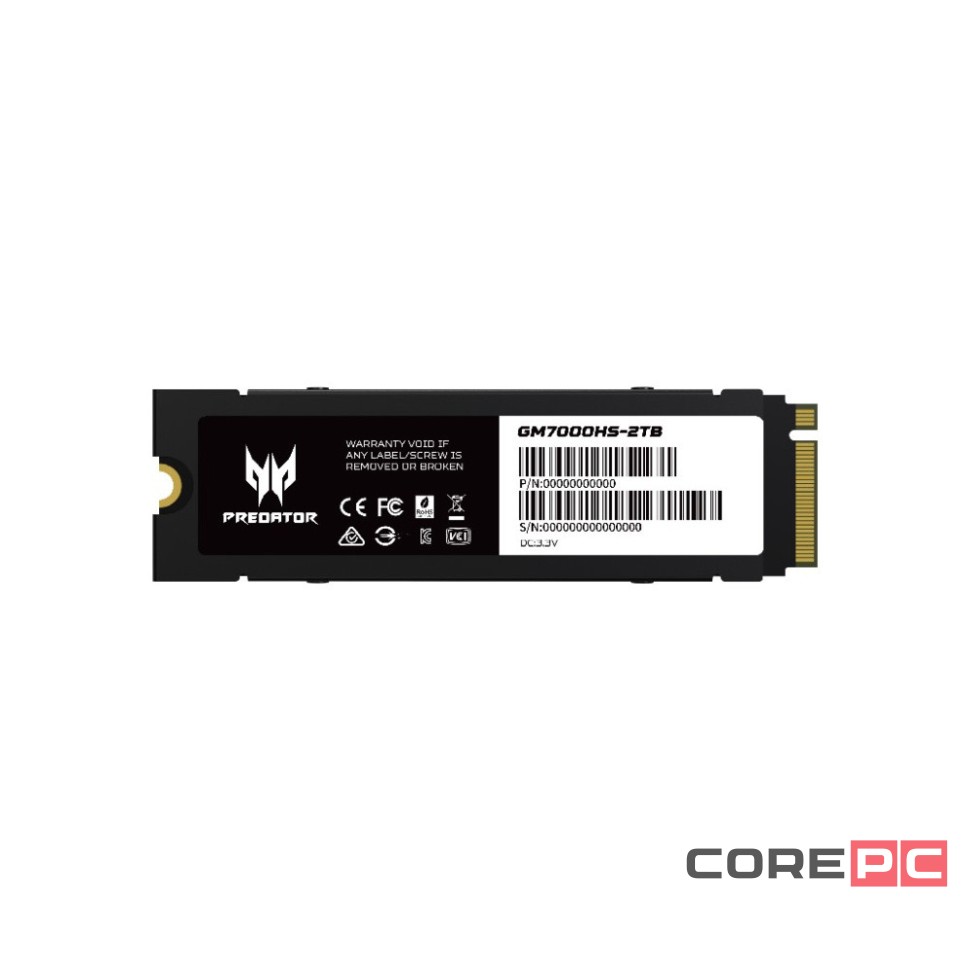 Твердотельный накопитель Acer 2000 Gb Predator GM7000HS (BL.9BWWR.123)