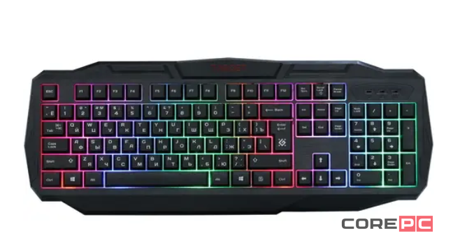 Проводной игровой комплект Defender Target MKP-350 клавиатура +  мышь + наушники (черный)