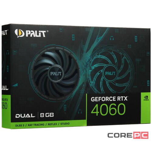 Видеокарта Palit (NE64060019P1-1070D) GeForce RTX 4060 8GB DUAL