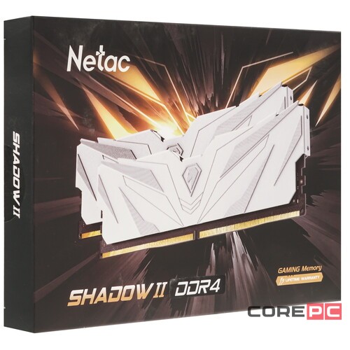 Оперативная память 16 Gb 3200 MHz NETAC SHADOW II White (NTSWD4P32DP-16W)