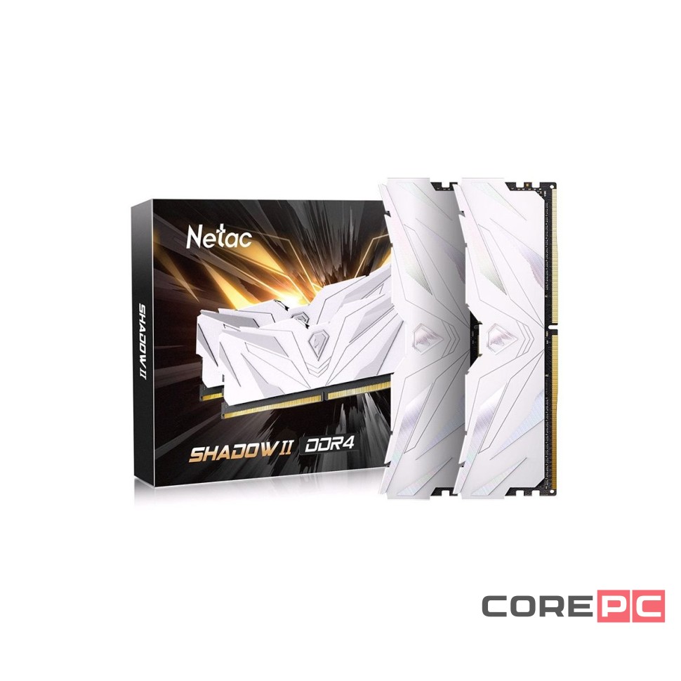 Оперативная память 16 Gb 3200 MHz NETAC SHADOW II White (NTSWD4P32DP-16W)