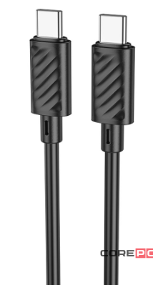 Кабель Hoco X88 60W Gratified (Type-C) на (Type-C) 100см силиконовый (черный)