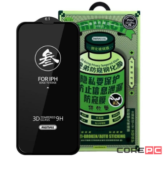 Защитное стекло Remax Privacy Tempered Glass 3D 9H для Apple iPhone 13 Pro Max/14 Plus антибликовое (черная рамка)