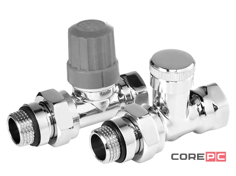 Набор термостатический для радиатора прямой ROYAL THERMO Design 1/2quot; Click (Хром)