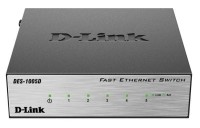 Коммутатор-мини D-Link DES-1005D с 5-портами серый