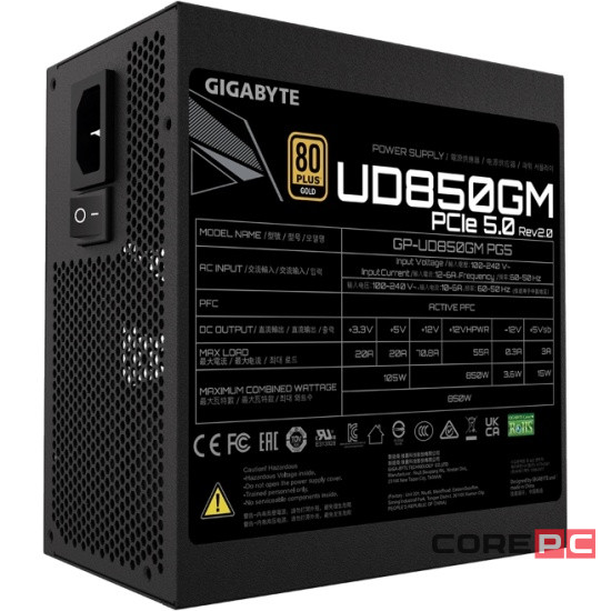 Блок питания Gigabyte 850W (GP-UD850GM PG5 V2)