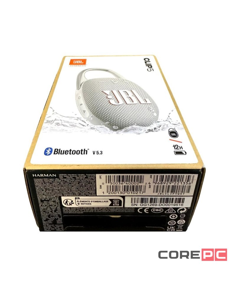 Bluetooth колонка JBL Clip 5 белый