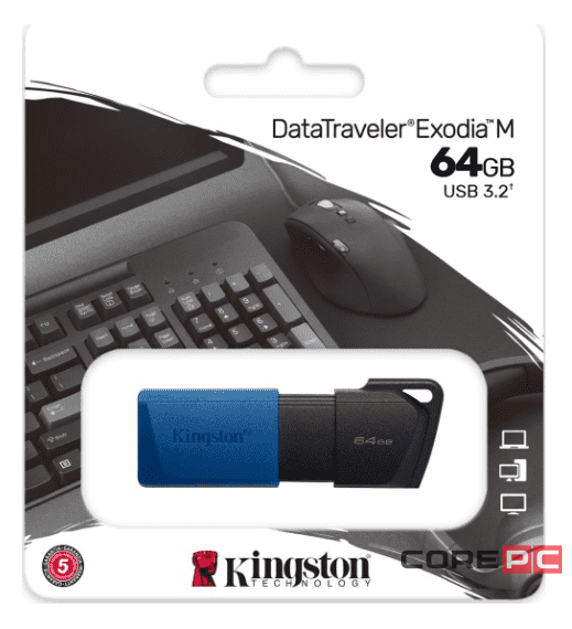 3.0/3.2 USB флеш накопитель Kingston Exodia 64GB (DTXM/64GB) черно-синий