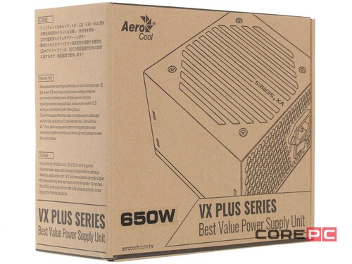 Блок питания Aerocool 650W VX-650 PLUS