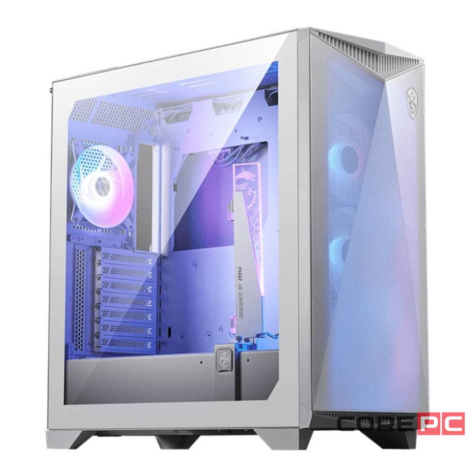 Компьютерный корпус MSI MPG GUNGNIR 300R AIRFLOW TG White (306-7G21W21-W57) PWM RGB Fan
