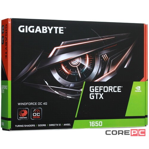 Видеокарта Gigabyte (GV-N1656WF2OC-4GD 3.0) GeForce GTX 1650 4GB D6 WINDFORCE OC