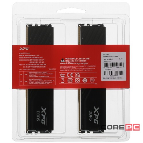 Оперативная память 32 Gb 6400 MHz ADATA XPG LANCER Blade Black (AX5U6400C3216G-DTLABBK)