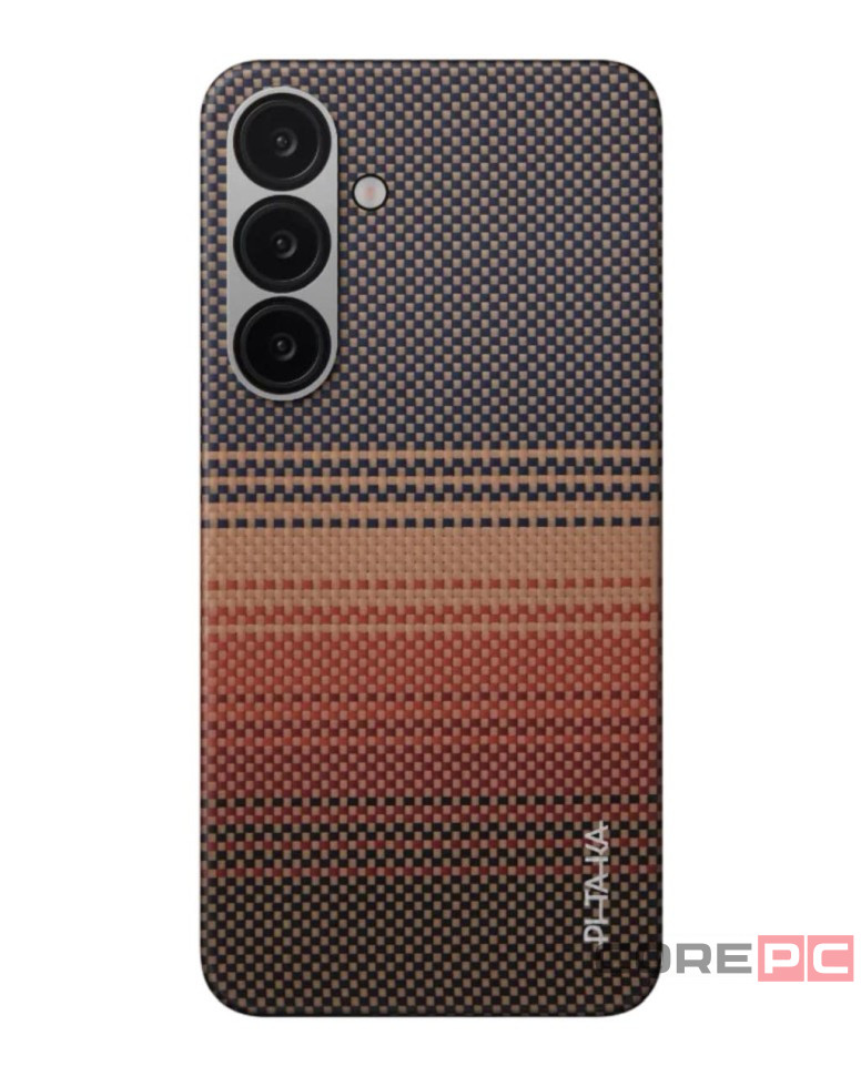 Накладка для Samsung Galaxy S25+ Pitaka Tactile Woven Case (Sunset)
