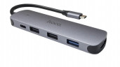 Кабель-переходник Hoco HB27 Type-C на HDMI/USB3.0/USB2.0/USB-C серый