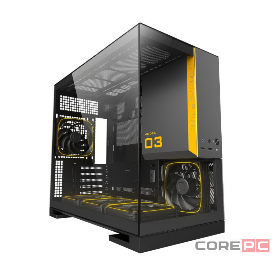 Компьютерный корпус Geometric Future Model 3 TG Black/Gray with ARGB fans (1AM3NZBK00110)
