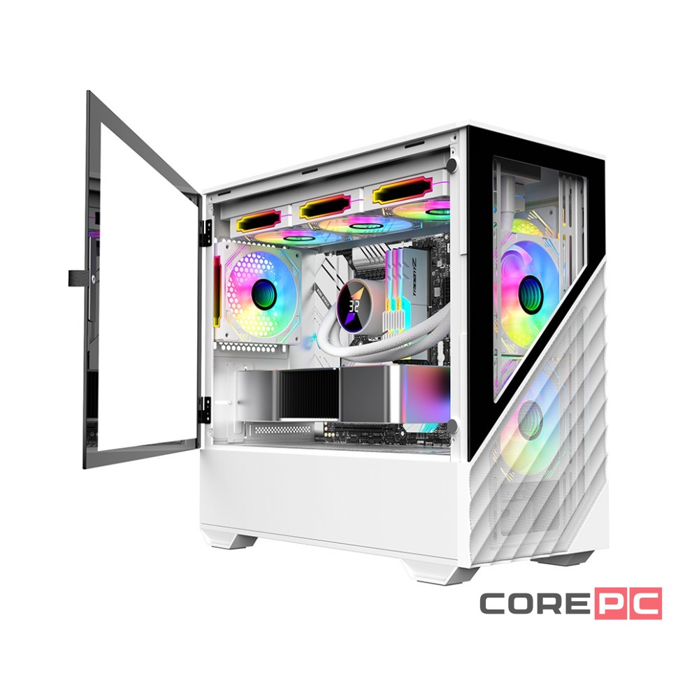 Компьютерный корпус 1STPLAYER DK D7 LED White (D7-WH-3F1-W)