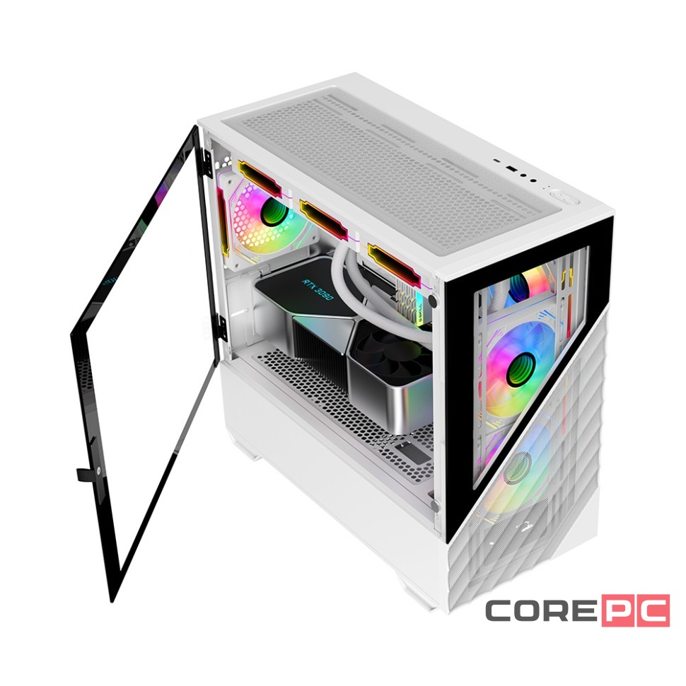 Компьютерный корпус 1STPLAYER DK D7 LED White (D7-WH-3F1-W)