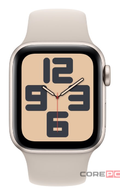 Apple Watch SE (2024) 40mm Starlight Aluminium Case with Starlight Sport Band (S/M)