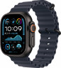 Apple Watch Ultra 2 (2024) 49mm Black Titanium Case with Navy Ocean Band (One Size)