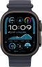 Apple Watch Ultra 2 (2024) 49mm Black Titanium Case with Navy Ocean Band (One Size)