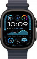 Apple Watch Ultra 2 (2024) 49mm Black Titanium Case with Navy Ocean Band (One Size)