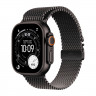 Apple Watch Ultra 3 49mm Black Titanium Case with Black Titanium Milanese Loop (S)