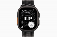 Apple Watch Ultra 3 49mm Black Titanium Case with Black Titanium Milanese Loop (S)