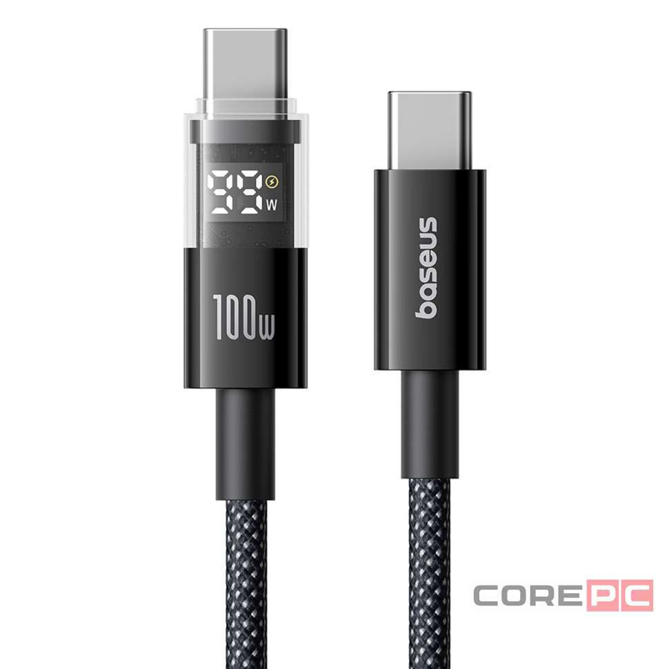 Кабель-зарядка Type-C на Type-C Baseus Display II 100W 2м (P10382702121-01) черный