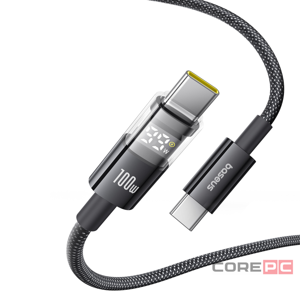 Кабель-зарядка Type-C на Type-C Baseus Display II 100W 2м (P10382702121-01) черный
