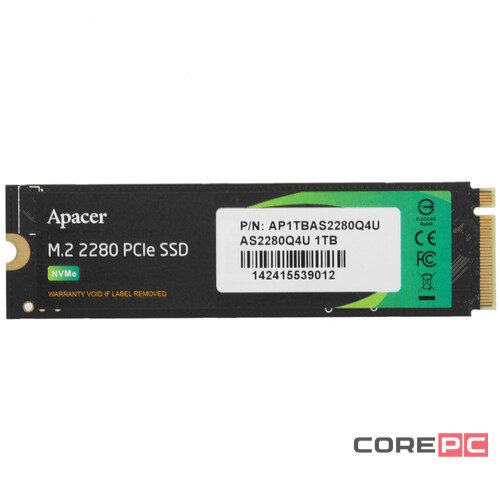 Твердотельный накопитель Apacer 1000 Gb AS2280Q4 AP1TBAS2280Q4U-1