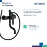 Душевая система Milardo 35к STRBL5FM06 Страйп (Stripe) лейка тропический душ, черный матовый