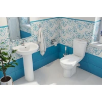 Унитаз компакт Rosa 4620008192789 с сиденьем, цвет белый