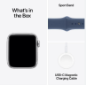 Apple Watch SE (2024) 44mm Silver Aluminium Case with Denim Sport Band (M/L)