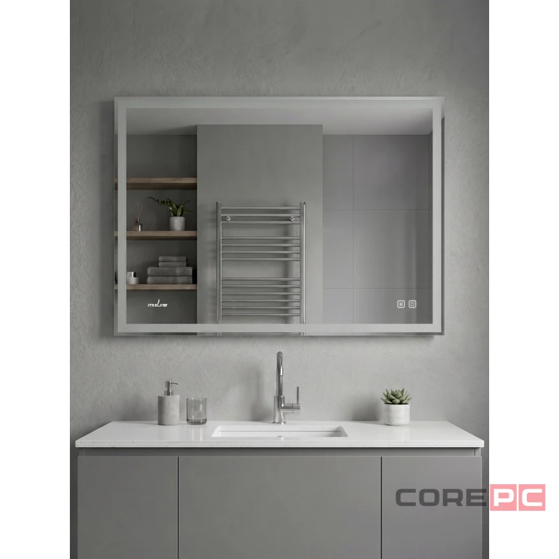 Зеркало MIXLINE Адор-Лайт-2 800х600 (ШВ) сенсор, светодиодная подсветка+подогрев, мини короб