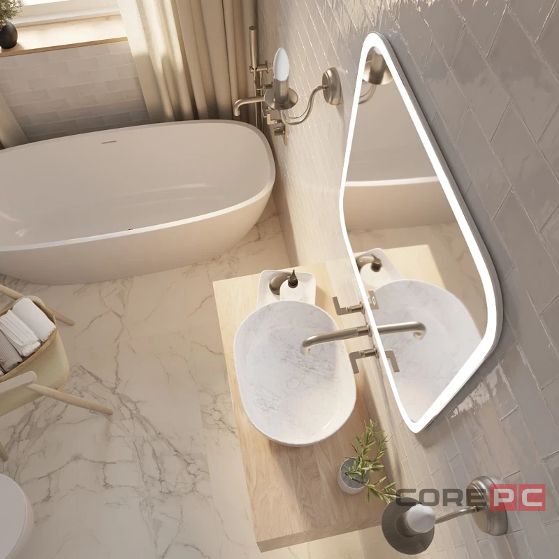 Зеркало MIXLINE Стив 700х680 (ШВ) сенсорный выключатель, светодиодная подсветка