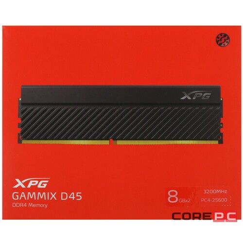Оперативная память 16 Gb 3200 MHz ADATA GAMMIX D45 Black (AX4U32008G16A-DCBKD45)
