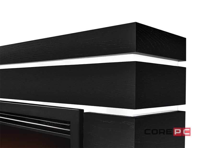 Портал Firelight Moderno 25 шпон чёрный дуб