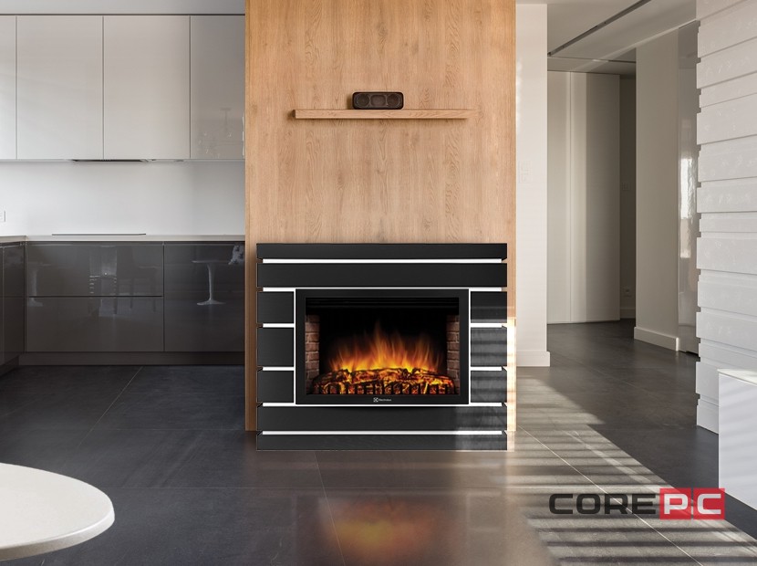 Портал Firelight Moderno 25 шпон чёрный дуб