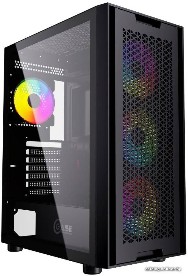 Компьютерный корпус Powercase ALISIO X4B TG 4x Black CAXB-L4