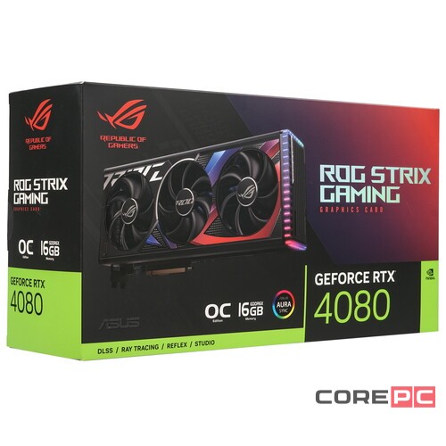 Видеокарта ASUS (ROG-STRIX-RTX4080-O16G-GAMING) GeForce RTX 4080 16G ROG STRIX GAMING OC 90YV0IC0-M0NA00