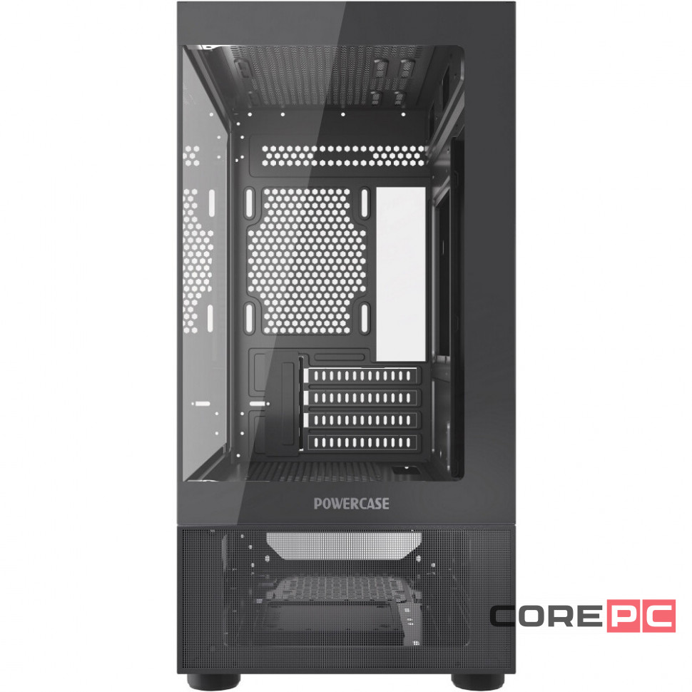 Компьютерный корпус Powercase Vision Micro M2 TG Black (CVMBM2-L0)