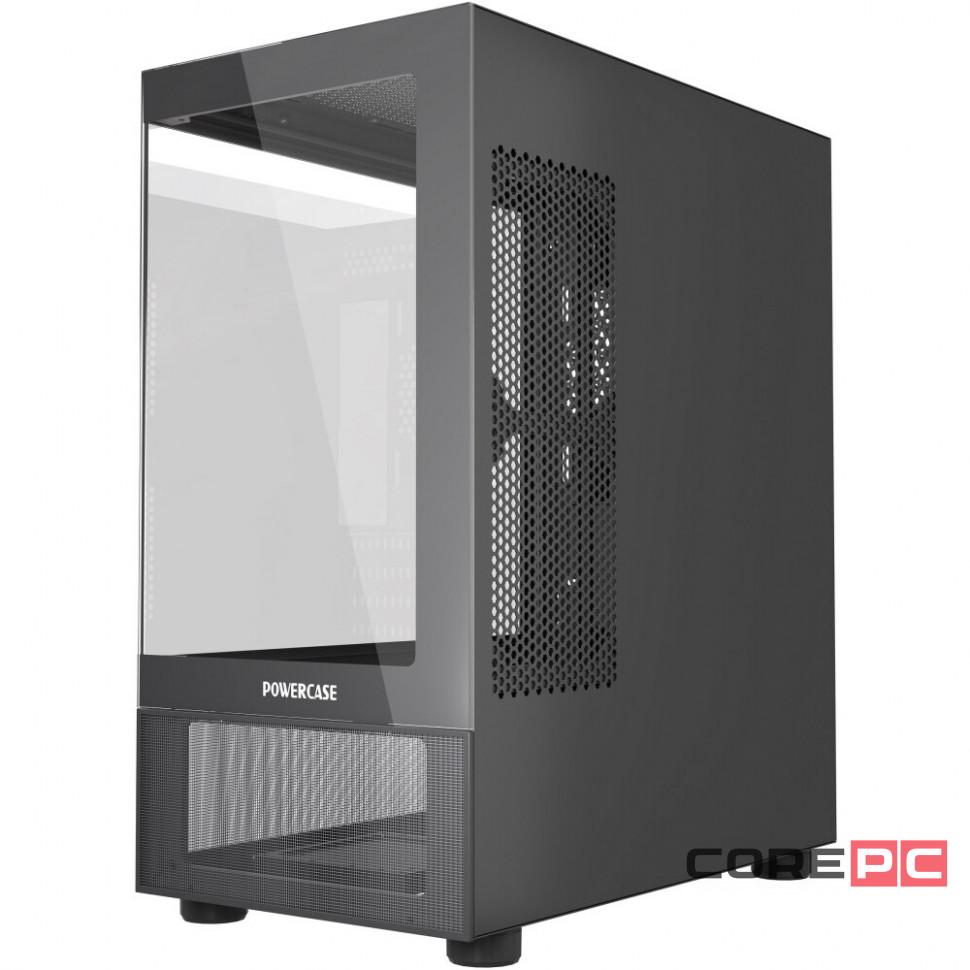 Компьютерный корпус Powercase Vision Micro M2 TG Black (CVMBM2-L0)