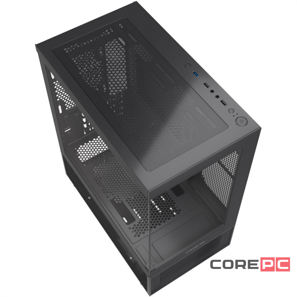 Компьютерный корпус Powercase Vision Micro M2 TG Black (CVMBM2-L0)