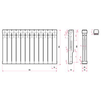 Радиатор биметаллический OGINT Plus BM 500х80 12 секций